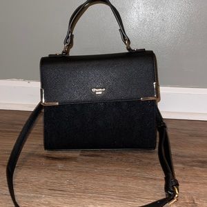 Dune Black Purse with gold sides